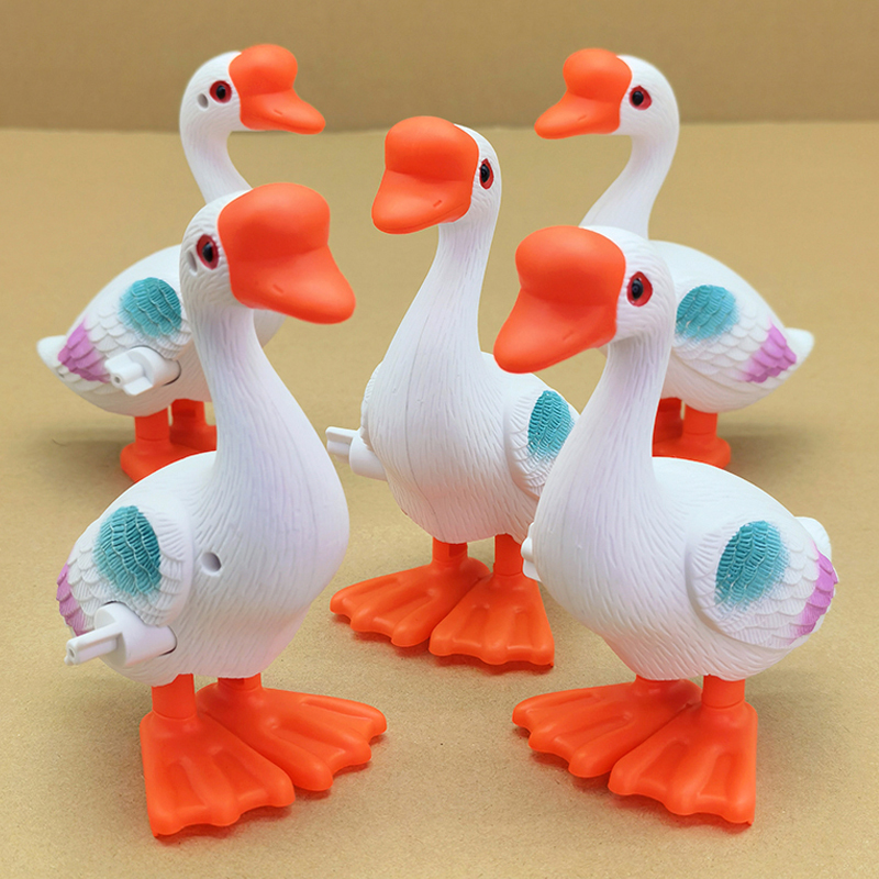 Net red upper string clockwork children's toy jumping big white goose emulation animal male and female baby boy's puzzle Learn to climb 1-4-Taobao