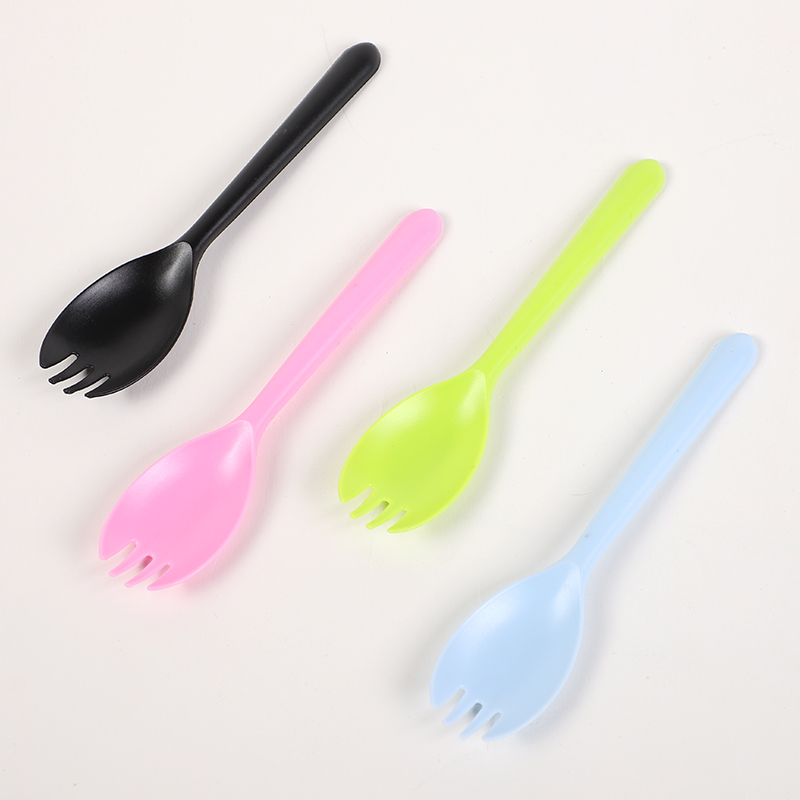 Disposable spoon fork spoon fruit fork cake fork plastic independent packaging dessert spoon tableware 500 packs