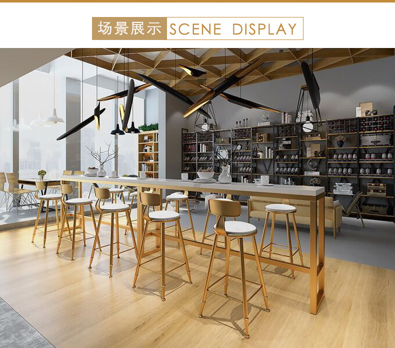 北欧松木板吧台桌 奶茶店酒吧高脚桌椅组合 家用靠墙长条吧台桌子-阿里巴巴