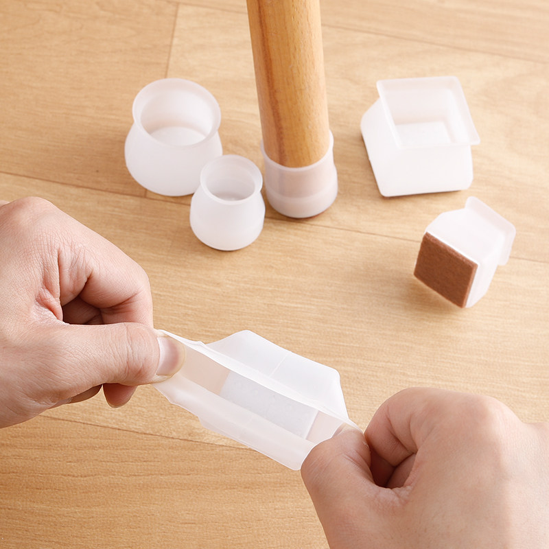 Silicone chair foot sleeve mute thickened wear table corner sofa stool table and chair legs protective sleeve table footbed anti-slip