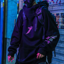 National Chaowei Mens Chater Mens Tide Cards Winter New Easy Hip-hop Plus Suede Thickening of Lianhood jacket Head jacket male and female blouses