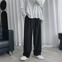 Spring Western pants Ins straight cylinder Loose Tide Ins Sissy Pants 100 Hitch Long Pants Men Wide Leggings Casual Pants