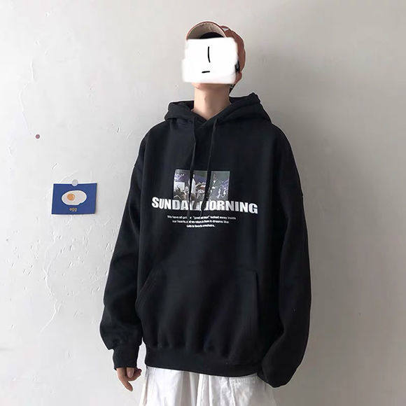 Pure Cotton Men's Even Cap Sports Shirts Loose Trend Harbor Wind Long Sleeves Jacket Jacket Autumn Winter Plus Suede Thickened Students