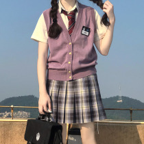 Mori Joker College style jk uniform skirt genuine womens autumn sweater vest cardigan vest jacket