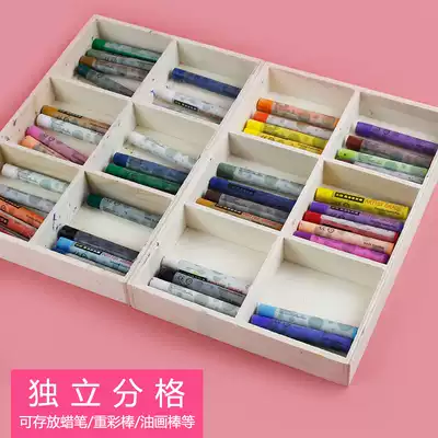 Empty box with oil painting stick Oil painting stick storage box Empty box Oil painting stick box Empty sketch pen box for art students