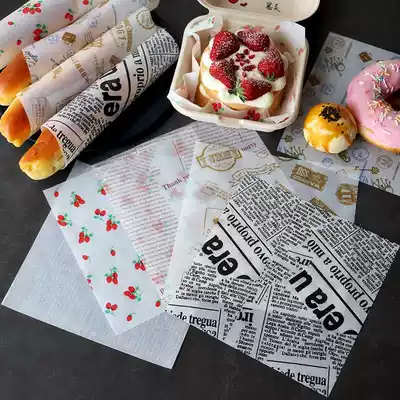 Disposable greasy paper American dining room special French fries baking oil absorption paper fried bread tray cushion paper oil barrier paper