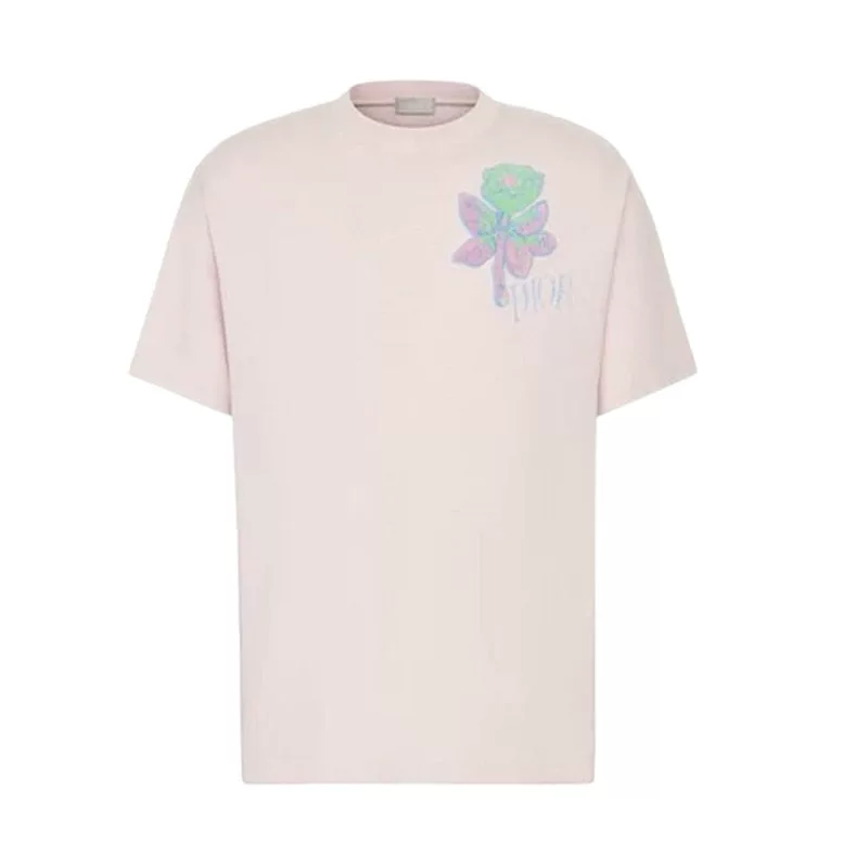 Dior/ Летняя футболка фуксия для отдыха, 2020, J605
