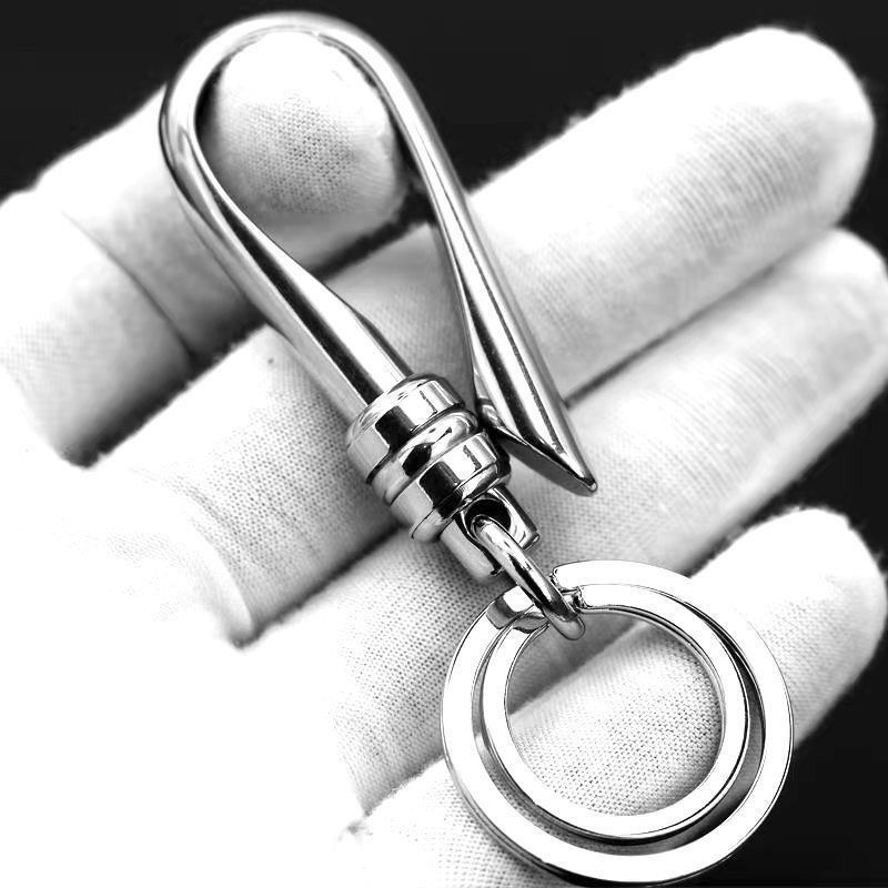Zinc Alloy Car Keychain Metal Creative Business Gift Men's Keychain Waist Clip Fashionable Hot-Selling Keychain