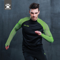KELME Kalmei Football Training Clothing Long Sleeve Sportswear Knitted Half Zip Pullover Mens Thumb Buckle Sweater