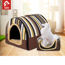 Large dog kennel Removable Wash Four Seasons Universal Gold Hair Pet Coward Closed Warm Medium Dog Supplies Dog House
