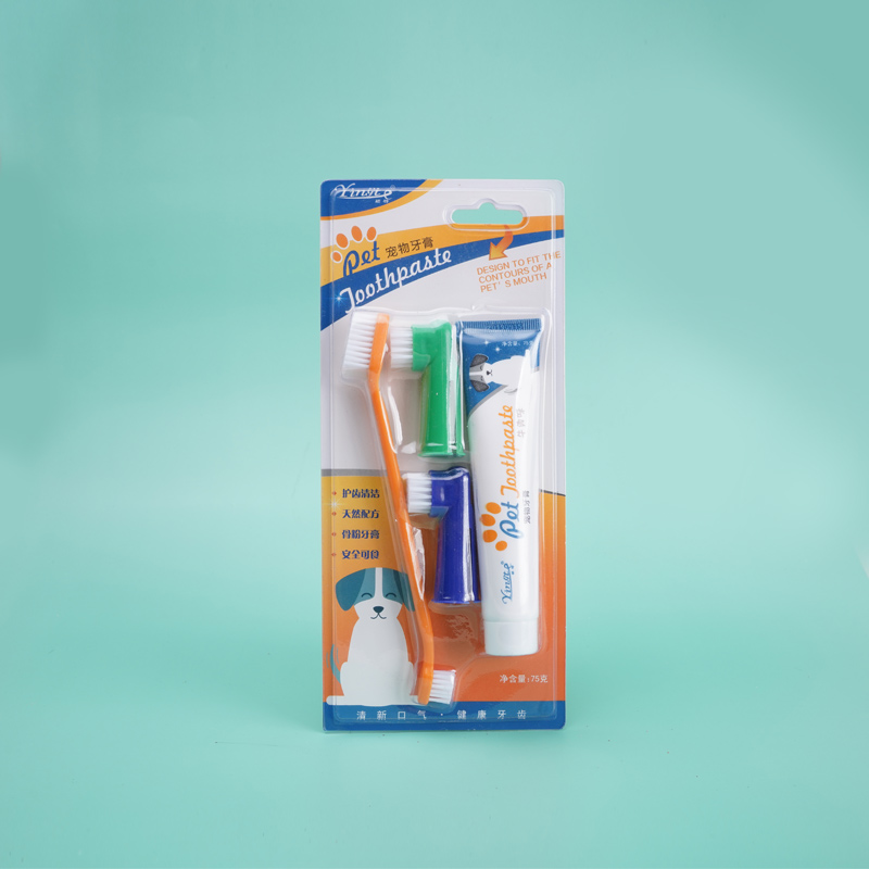 Pet Pooch Toothbrush Edible Toothpaste Finger finger toothbrushing four sets Oral cleaning go to dental calculus except stomatosis