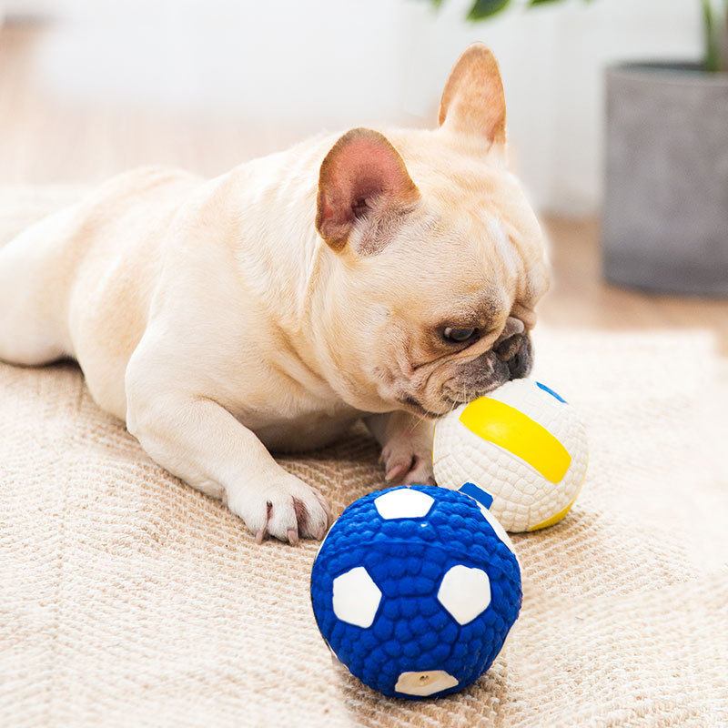 Dog sounding toy ball rubber ball pet small, medium and large dogs resistant to biting and molars to relieve boredom latex self-healing ball
