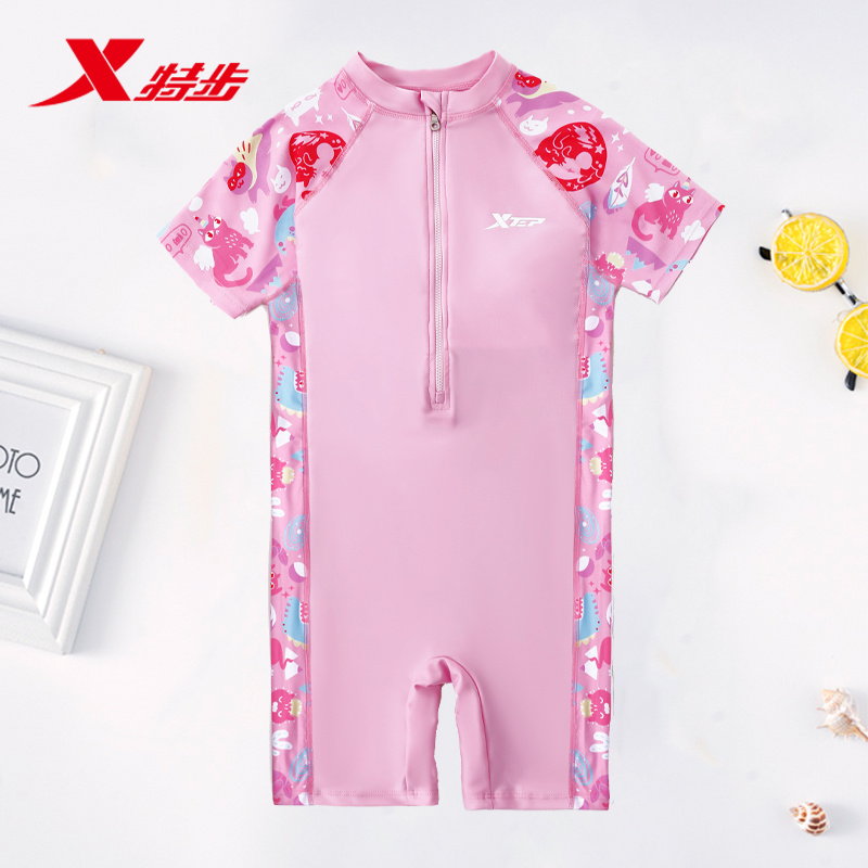 Special - foot children's swimsuit girls small children's junior sunscreen pants boys 2021 new special swimming equipment