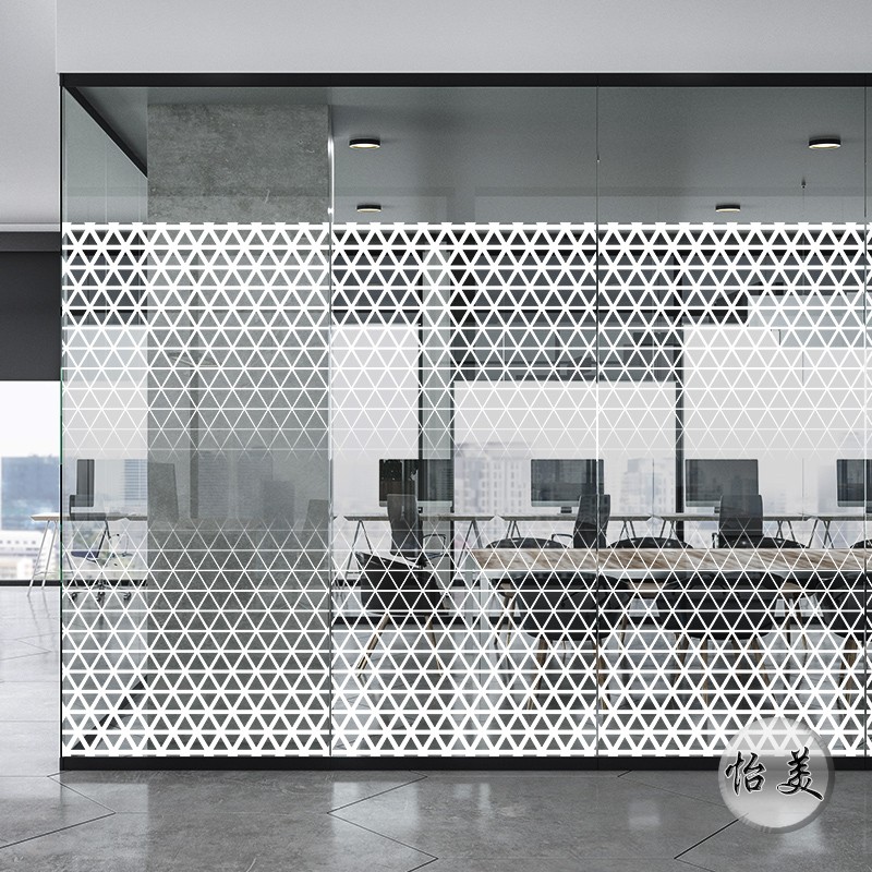 White creative graphic glass sticker dot office creative pattern glass wall electrostatic decorative transparent film