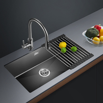 (15% subsidy) Olin black nano sink single sink handmade sink single sink stainless steel vegetable basin