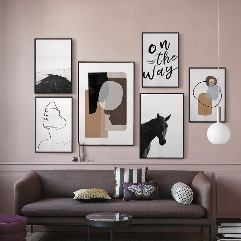 Minimalist Wind Decoration Painting Art Retro Hung Painting Living Room Dining Room Dining Room Genguan Composition Painting Kraske Series) Stargawa