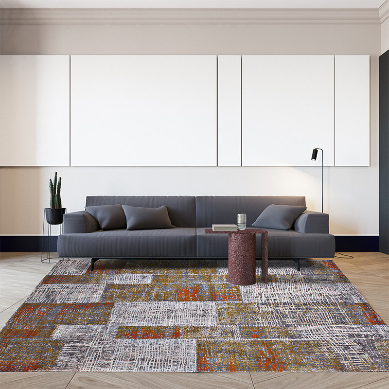 Nordic Minimalist Carpet Seattle Modern Striped Living Room Sofa Tea Table Blanket Bedroom Bedside Blanket Full Laid) Lijia