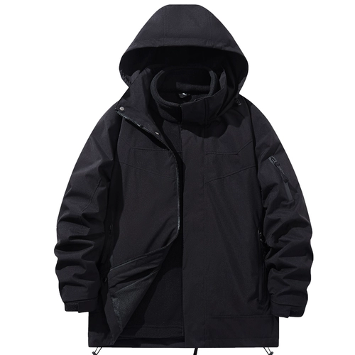 Дорожная демисезонная ветрозащитная водонепроницаемая альпинистская куртка подходит для мужчин и женщин для влюбленных, «три в одном»