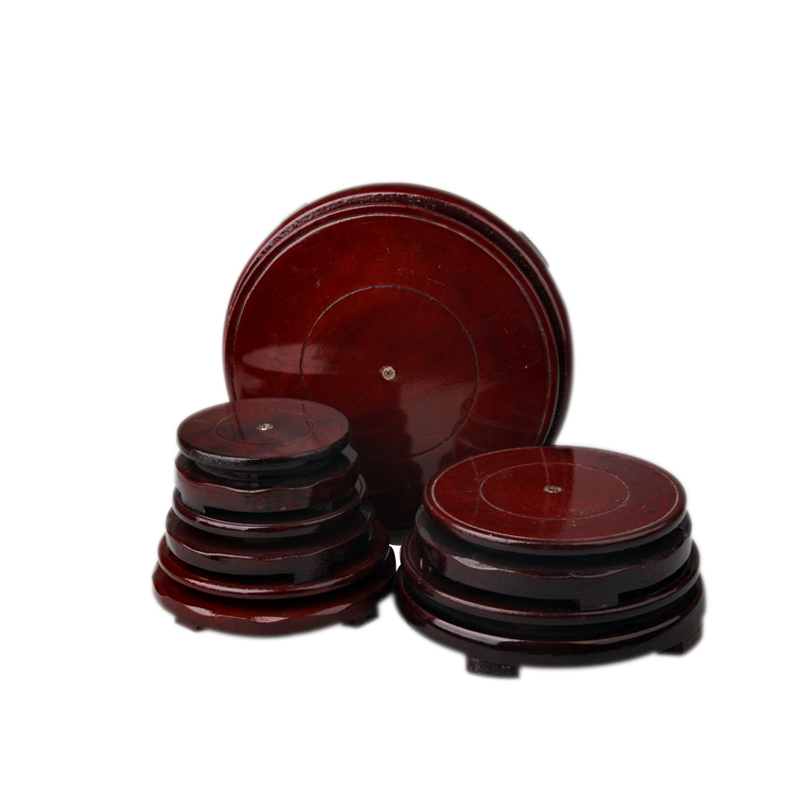 Ceramic vases, bottles flowerpot bronze incense buner figure of Buddha handicraft furnishing articles can be manual rotation round wood base