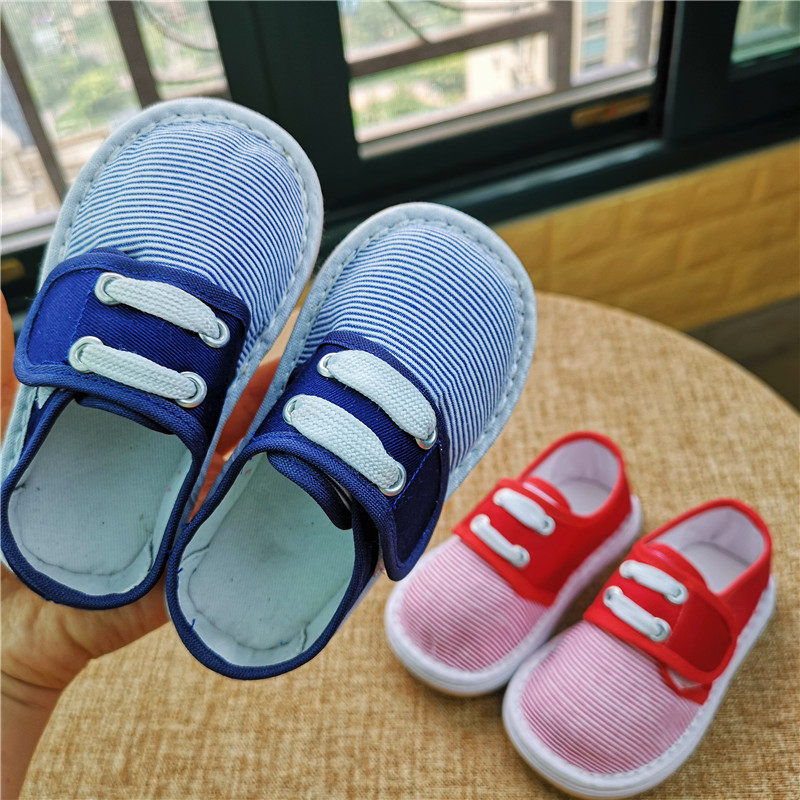 Navy Striped Wind Art Cloth Shoes Brother-in-law Shoes Tide Baby Soft Bottom Autumn single shoes Old Beijing Thousand Floor Pure Artisanal