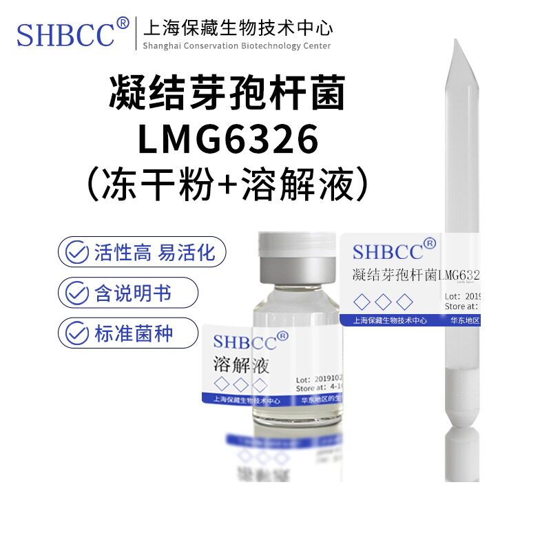 包邮冻干粉凝结芽孢杆菌LMG6326模式菌株0代菌种服务