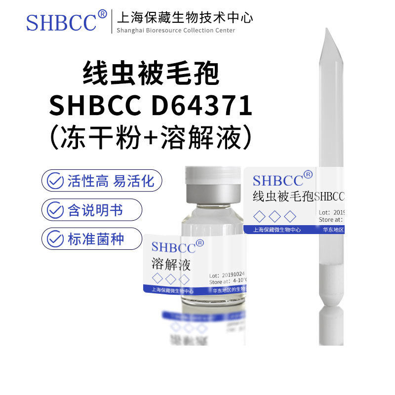 线虫被毛孢非模式菌株PDA培养基24-26℃培养冷藏4-10℃斜面培养物