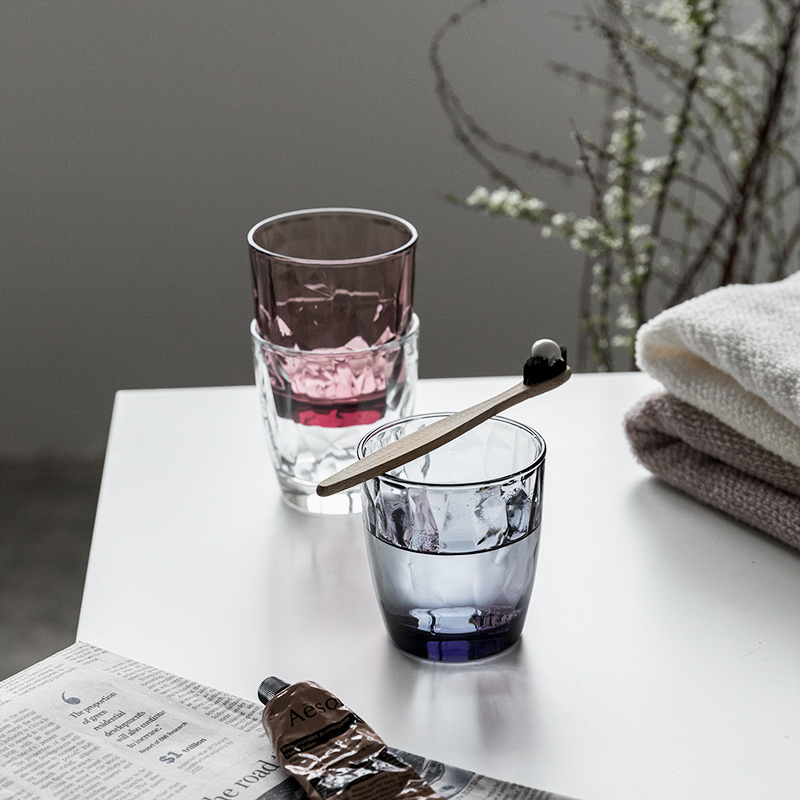 Italy imports thickened five-star hotel bed and breakfast mouthwash cup ins diamond pattern wash cup tooth cup tooth cylinder