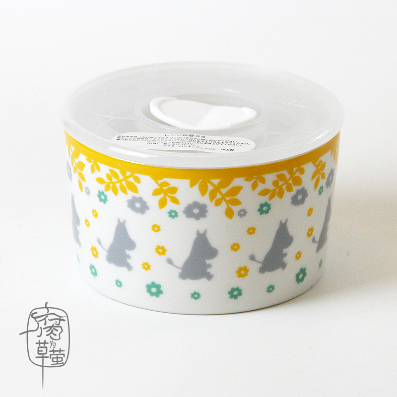 Japanese moomin rainbow such as bowl with cover preservation bowl seal storage tank mercifully microwave ceramic preservation box lunch box sealing bowl
