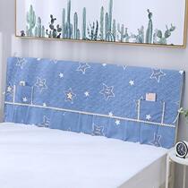 Old-fashioned bed head cover wooden bed cotton bed head cover soft bag protective cover leather bed back cover