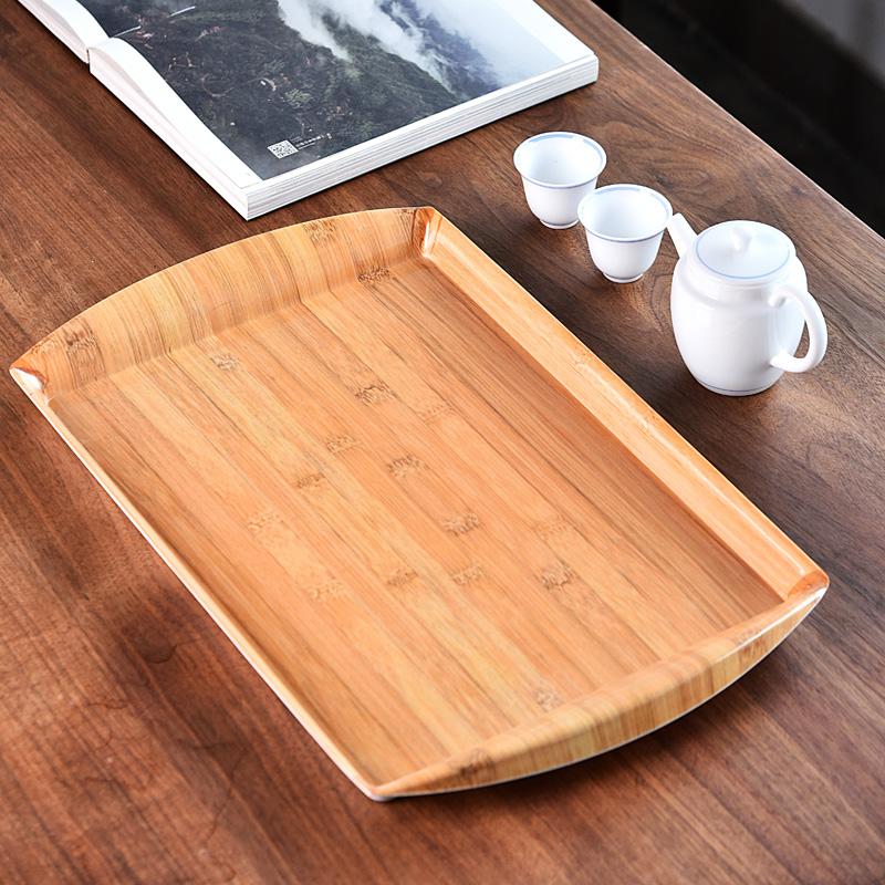 Tang one thousand Melamine Tea Care Tray Rectangular Plastic Tea Water Cup Panteen Home Canteen Fast Food Tray Hotel Containing