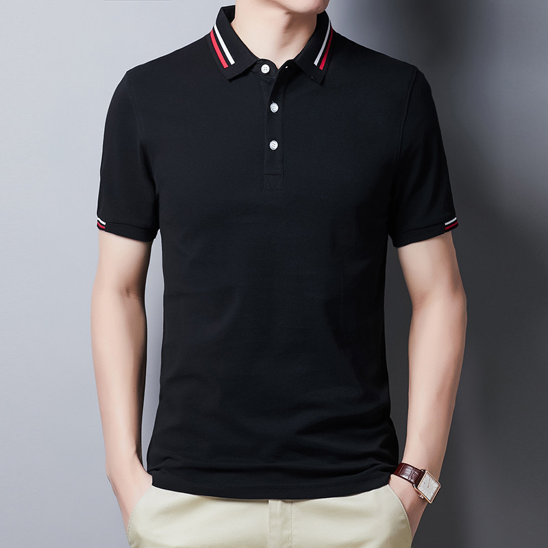 Type of incandescent net flagship store Korean version casual short sleeve men t-shirt pure cotton polo shirt half sleeve pint men's clothing T-shirt