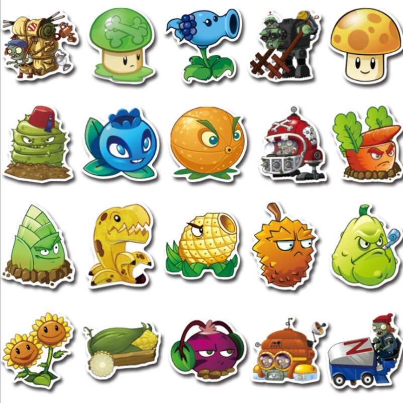 Little Animal I'm going to buy the Plant Wars Corpse Sticker Car Stickler Training Plane New Cartoon Patch 3d Kindergarten