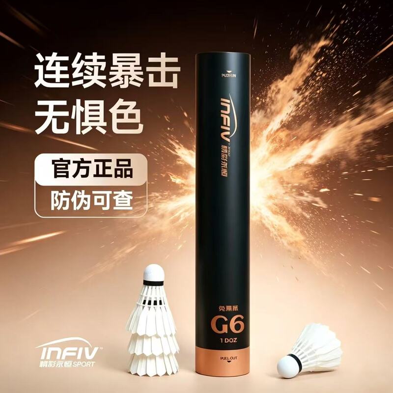 Wonderful and Timeless G6 Badminton Genuine Goose Feather Shuttlecock for Training and Competition, Pack of 12, Durable and Stable Flight Wonderful and Timeless G6 Badminton Genuine Goose Feather Shuttlecock for Training and Competition, Pack of 12, Durable and Stable Flight