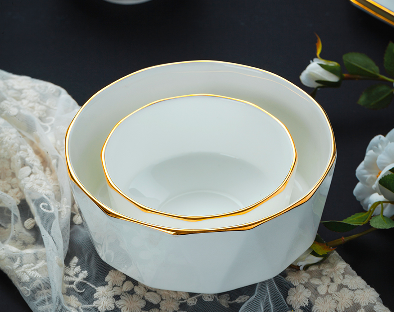 Nordic ipads bowls disc suit white contracted jingdezhen ceramic tableware light key-2 luxury up phnom penh electrical set of dishes