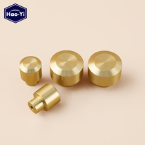 Suction handle pure copper cabinet door wardrobe cabinet drawers Single-hole small handle full copper Nordic furniture brass pull handle