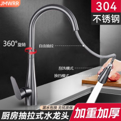 Jiu Mei Wang kitchen pull-out faucet hot and cold dual-purpose For Home splash-proof sink retractable sink vegetable basin