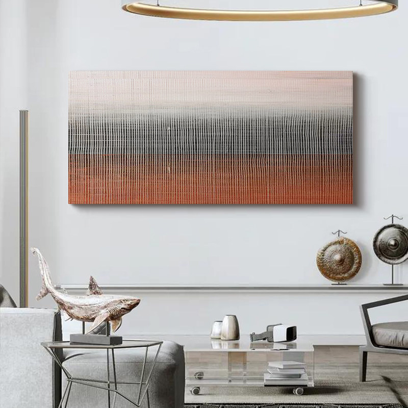 YZS original < ten light > light and luxurious style living room hanging painting banner hanging painting decent board bedroom pure hand-painted oil painting