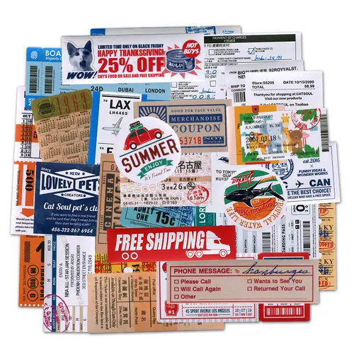 Ретро багажный чемодан, наклейка для путешествий, памятные водонепроницаемые наклейки