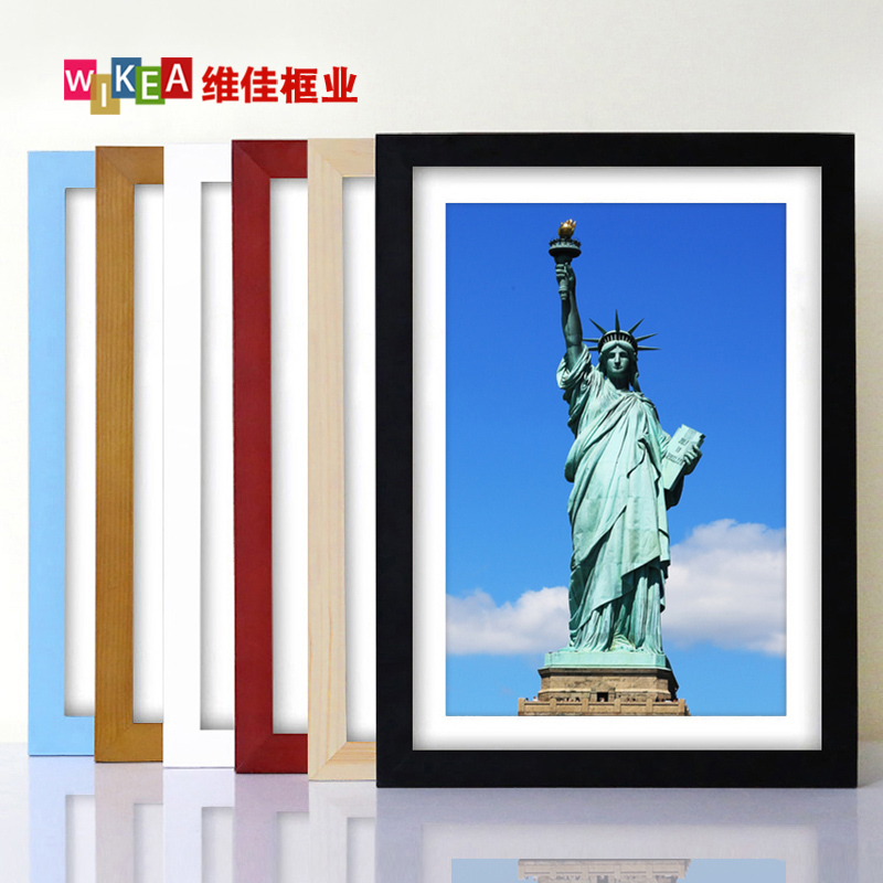 Solid wood photo frame hanging wall 16 inch 20 poster 8K open 4k 4k A3 puzzle frame custom 24 framed picture frame outer frame a4