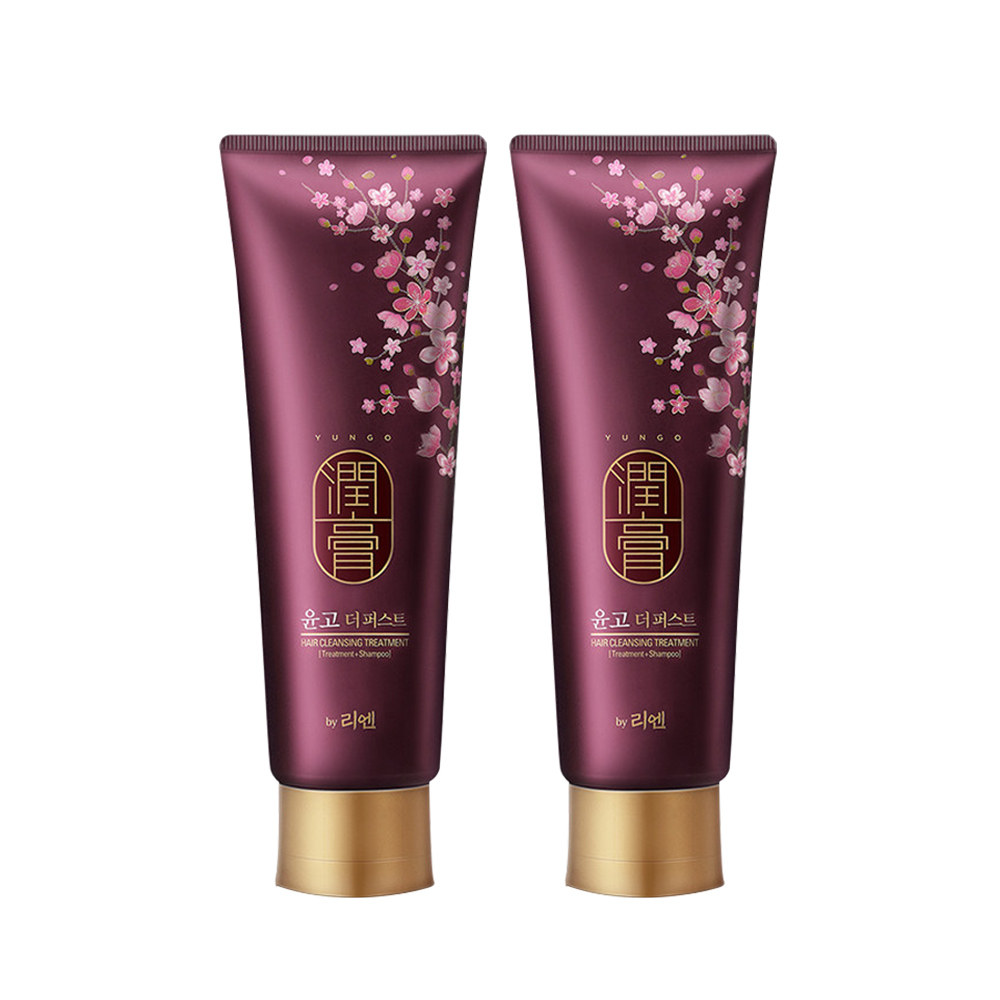 South Korea imports LG Ruiyan moisturizing cream Shuying wash and care three-in-one shampoo 250ml* 2 fluffy shampoo