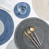 Yundo Nordic placemats home insulation table mats anti-scalding waterproof and oil-proof round coasters IKEA table mats INS Wind