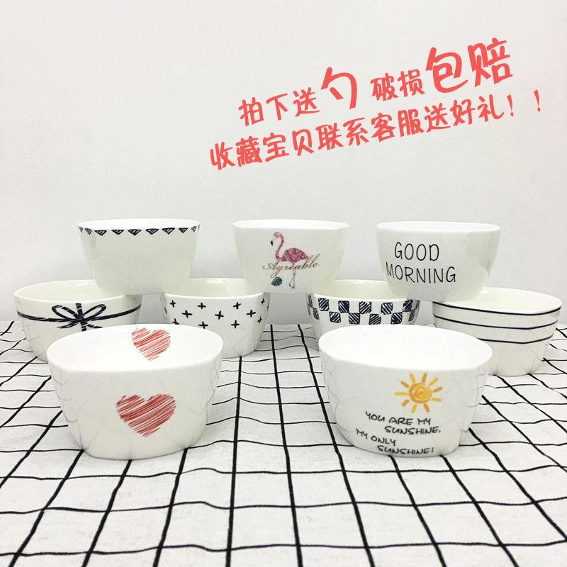 Use of a single simple move ceramic Bowl suit express Bowl Bowl of soup Bowl microwave tableware