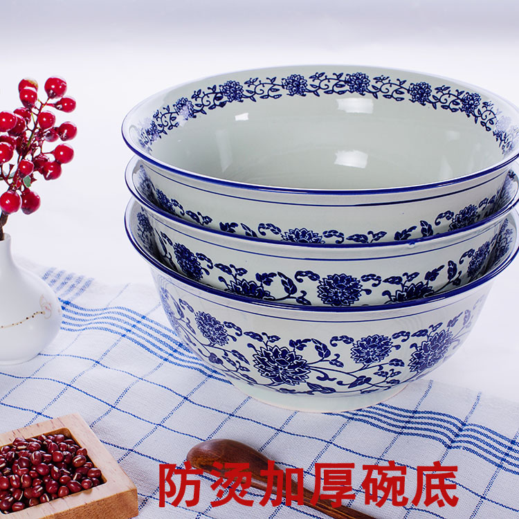 Beef such as soup bowl rainbow such use porcelain face rainbow such to use ceramics home 7 oil spilt 8 rainbow such as bowl bowl stewed inch inch bowl of blue and white bowl