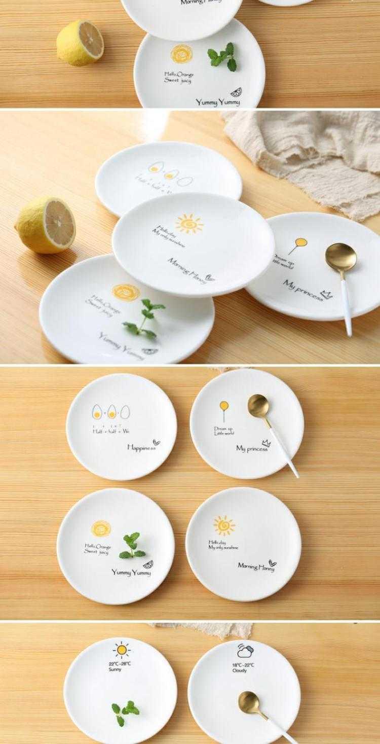 Creative design ceramic plates home snacks dessert small dishes to vomit ipads dish dish flavor dish cake plate