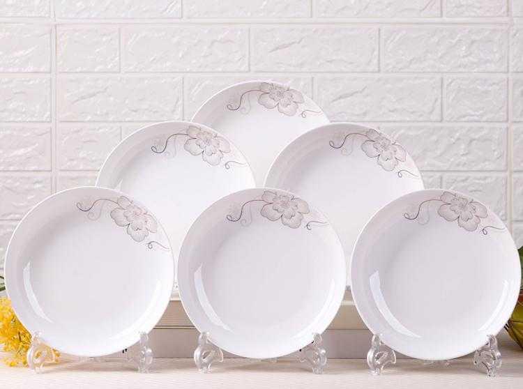 Special offer six dishes square pad disc jingdezhen household utensils combination package mail sifang dish plate