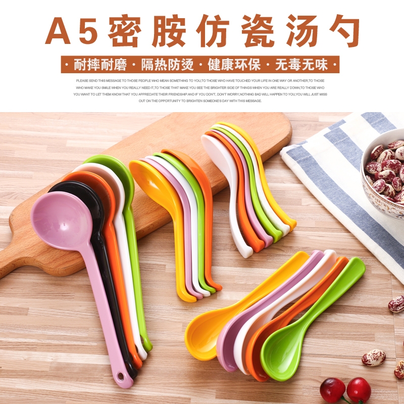 Japanese imitation porcelain handle ShengMi amine spoon, the size of such soup spoon short color plastic spoon, spoon, ladle ltd. kitchen