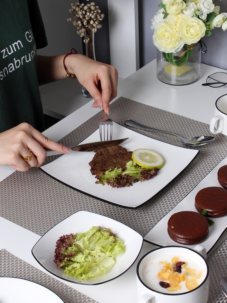 Steak knife and fork dish suit creative western - style food tableware a full range of household lovers continental plate ceramics Steak plate