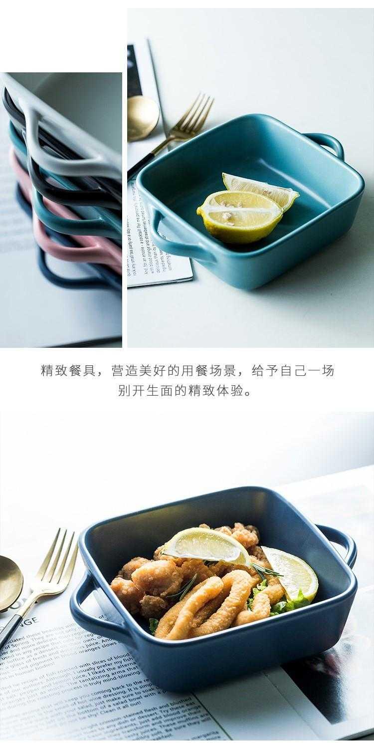 Creative ear side ceramic plate express it in western food deep dish plate tray is Creative fruit salad plate