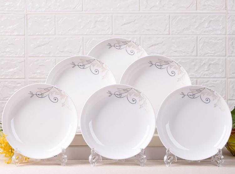 Special offer six dishes square pad disc jingdezhen household utensils combination package mail sifang dish plate