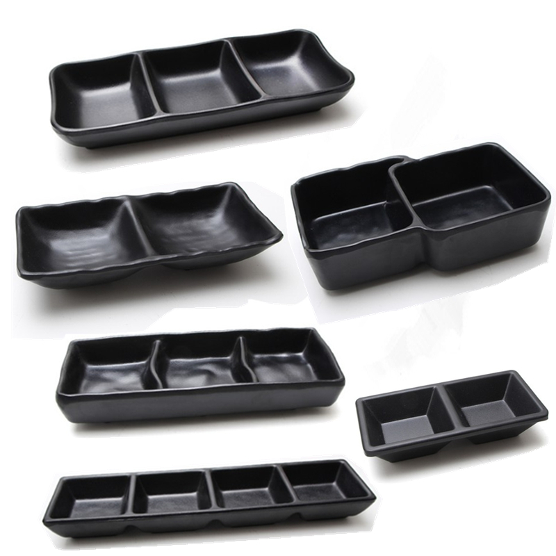 Three plate of black plate dipping sauce flavor dishes snacks two amine disc close imitation porcelain tableware cold dish Japanese - style condiment ltd.